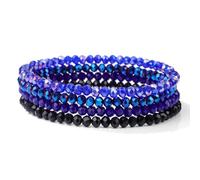 WEIZAIJY Beaded Boho Stretch Bracelet Colorful Stackable Crystal Beads Bracelets Trendy Costume Jewelry Mothers Day Gifts for Women (Style I)