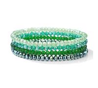 WEIZAIJY Beaded Boho Stretch Bracelet Colorful Stackable Crystal Beads Bracelets Trendy Costume Jewelry Mothers Day Gifts for Women (Style J)