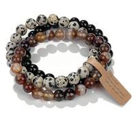 WEIZAIJY Crystal Beaded Bracelet for Women 3 Pack - Natural Stone Chakra Healing Bracelets for Anxiety & Stress Relief, Meditation Yoga Gifts