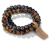 WEIZAIJY Crystal Beaded Bracelet for Women 3 Pack - Natural Stone Chakra Healing Bracelets for Anxiety & Stress Relief, Meditation Yoga Gifts