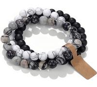 WEIZAIJY Crystal Beaded Bracelet for Women 3 Pack - Natural Stone Chakra Healing Bracelets for Anxiety & Stress Relief, Meditation Yoga Gifts