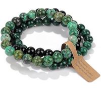 WEIZAIJY Crystal Beaded Bracelet for Women 3 Pack - Natural Stone Chakra Healing Bracelets for Anxiety & Stress Relief, Meditation Yoga Gifts