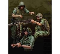 weizhang 1/35 scale unpainted resin figure of American soldiers of the Vietnam War (including 3)