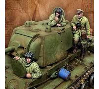 weizhang 1/35 WWII Soviet tank soldier resin soldier model kit (2 people, no tank) unpainted self-assembly die-casting miniature kit-N39X51