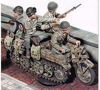 weizhang 1/35 WWII US Army resin soldier model kit (4 persons, no motorcycle) unpainted and self-assembled die-casting miniature kit-K3A839