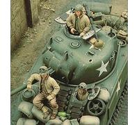 weizhang 1/35 WWII US Army Tank Soldier Model Kit (3 People, no Tanks) unpainted and self-Assembled die-Casting Miniature kit-X39S17