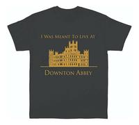 WEIZHINA I was Meant to Live at Downton Abbey T Shirt Dark Grey Black M