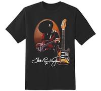 WEIZHINA Men's Stevie Ray Vaughan T Shirt Black XL