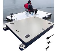 WEIZIIA Inflatable Floating Dock, 2M/2.5M Inflatable Lake Float for Adults, Multi-person Swim Platform, Non-slip Dec, Multi-dock Connection, Floating Dock/Raft for Pool, Beach, Lake 2.5M-12Vmotor