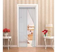 WEIZON Magnetic Screen Door 120 x 240 cm Hands Free, Pet and Kid Friendly for Balcony Sliding Living Room Children's Room - Gray