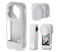 Wejinron Silicone Case Kit for Insta360 X4 Air Silicone Protective Case Lens Cap Lens Cover Accessories for Insta360 X4 Air (White)
