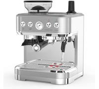 WEJIUAFB 15 Bar Espresso Coffee Machine with Grinder, Bean to Cup Coffee and Cappuccino Maker Milk Frother Steam Wand & 77 OZ Removable Water Tank for Latte, Cappuccino, Macchiato