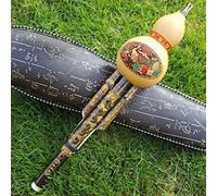 WEJIUAFB Chinese Handmade Hulusi Bamboo Gourd Cucurbit Flute Ethnic Musical Instrument C Key for Beginner Music Lovers Chinese Hulusi Keys Wind Instrument Wooden Lovers