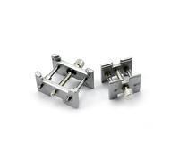 WEJNAOQI Metal Watch Movement Holder Set - 2pc Silver Watch Clamp for Repair Tools - Versatile Watchmaker Accessories, 7x4.3x2.3cm