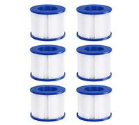 #WEJOY AquaSpa Easy Set Pool Spa Hot Tub Filter Replacement Cartridges for Type PM_SPA-P154_Grey/Black/White/Wine, Fold White Filter Paper for Many Massage Pool Models(6 PCS)
