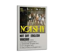 WEJWHHTHUU ITZY Not Shy Posters Canvas Cover Print Aesthetic Poster Modern Art Painting for Living Room 12x18inch(30x45cm) Frame-style