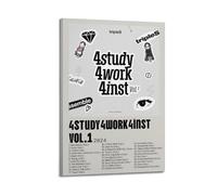 WEJWHHTHUU TripleS 4study4work4inst Vol.1 Posters Canvas Cover Print Aesthetic Poster Modern Art Painting for Living Room 20x30inch(50x75cm) Frame-style