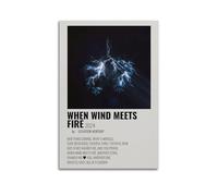 WEJWHHTHUU When Wind Meets Fire Posters Canvas Cover Print Aesthetic Poster Modern Art Painting for Living Room 08x12inch(20x30cm) Unframe-style