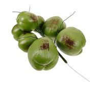 WEKADRIN 1 Bunch High Simulation Artificial Coconuts Fake Fruit Realistic Tropical Showcase Decor Reusable Food Photo Prop Lifelike Craft Model for Kitchen and Party Display