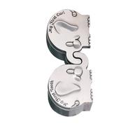 WEKADRIN 1 Pair Elephant Shape Baby First Tooth and Curl Keepsake Box for Newborn, Zinc Alloy, Smooth Storage for Tooth Curl Memories
