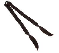WEKADRIN 1 Pair Synthetic Braided Ponytail Extension Deep Brown Faux Hairpiece for Women, Natural Look Hair Extensions for Braids, Suitable for Daily and Urban Fashion