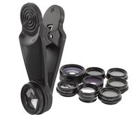WEKADRIN 10-in-1 Phone Camera Lens Kit with Wide Angle and Macro Lenses, Practicable Glass Design, Easy to Install for Photographing The Rosy Cloud and Lake Water in Black