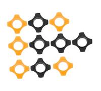 WEKADRIN 10 Pcs Handheld Microphone Anti-roll Shockproof Rings Non-slip Four-corner Protection for Ktv Conference Stage Use Black Orange