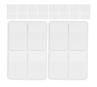 WEKADRIN 10 Sets Double-Sided Writable White Index Card Tabs Pages Per Set Adhesive Page Markers for Filing Classification Notebooks Planner Supplies Reusable and Repositionable