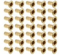 WEKADRIN 100pcs 5mm X 3mm Metal Hollow Rivets for Harp and Lyre String Eyelets, Tubular Eyelet Fasteners for Musical Instrument Repair and Crafting