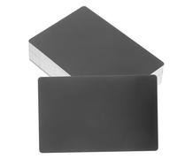 WEKADRIN 100pcs Aluminum Business Card Blanks Black Metal Engraving Cards Smooth Surface Rounded Corners Portable Lightweight for Custom