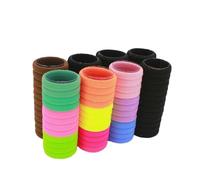 WEKADRIN 100pcs High Elasticity Ponytail Holders Mixed Color Hair Ties Rubber Bands for Adults Stretchy No Metal Hair Rope for Curly Long