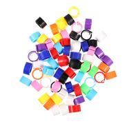 WEKADRIN 100Pcs Plastic Pigeon Foot Rings Opening Bird Leg Bands Safe Identification Rings for Racing Pigeons Parakeets Cockatiels and Birds