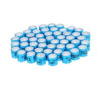 WEKADRIN 100pcs Sky-blue Pigeon Leg Rings Foreign Pigeon Identification Bands for Quail and Poultry Foot Ring Management