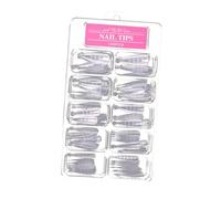 WEKADRIN 100Pcs White Nail Tip Extension Plates with Scale Crystal Nail Models for Salon and DIY Art Natural Accessory for Wedding Prom and Daily Use