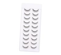 WEKADRIN 10pairs Dramatic Individual Eyelashes Curl Fake Lashes Natural Look Pre-glued Lash Extensions
