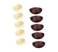 WEKADRIN 10pcs Artificial Bird Nests Handmade Fake Birds Nest Decor for Cold Dish Presentation Natural Brown and Bamboo Color Small Birdcage Accessories for Garden and Home