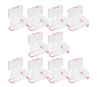 WEKADRIN 10PCS Clear Plastic Mini Suitcase Favor Boxes with Lockable Compartments for Wedding Party Candy Storage Portable Travel Luggage Candy Boxes for Jewelry and Snacks Organizer