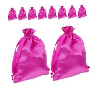 WEKADRIN 10pcs Drawstring Cosmetic Pouches for Women Makeup Bags in Rose Red Versatile Organizer for Jewelry and Toiletries Stylish Travel Storage