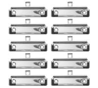 WEKADRIN 10pcs Heavy Duty Metal Clipboard Clips 100x30mm with Hanging Hole, Low Profile Document File Board Clips for Office and School Stationery Supplies