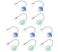 WEKADRIN 10pcs Indoor Cat Set with Suction Cup Star and Moon Bell, Small Pet Teasing for Cats and Hamsters, Interactive Diversion Bell for Indoor Play Color Assorted style