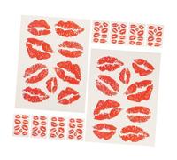 WEKADRIN 10pcs Lip Kiss Temporary Tattoos Red Pvc Material Unique Design Versatile Use Instant Glamour Lip Face Stickers for Daily Makeup Looks and Performances Kids Girls Party