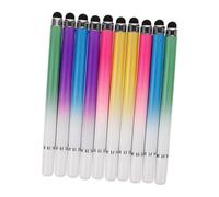 WEKADRIN 10pcs Macaron Gradient Dual-ended Stylus Pen for Capacitive Touch Screens High Sensitivity Tablet and Phone Screen Writing Pens in Pink Blue Purple Green Yellow Portable Accurate