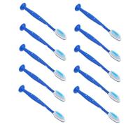 WEKADRIN 10pcs Mini Institutional Toothbrushes with Antiselfharm Short Handle Soft Bristles for Teeth Cleaning in Prisons Detention Centers Mental Health Facilities