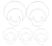 WEKADRIN 10Pcs Moon Shaped Dreamcatcher Rings Metal Hoop for DIY Crafting Handmade Moon Dreamcatcher Decoration with Small and Large Crescent Hoops Smooth Iron for Wreaths Windchimes