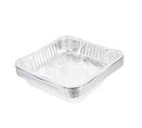WEKADRIN 10Pcs Multi-function Household Food Containers High Temperature Resistant Tinfoil Boxes for Oven Microwave Air Fryer Use Suitable for Bbq Baking and Daily Storage