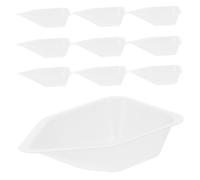 WEKADRIN 10pcs Plastic Weighing Boats Trays Lab Scale Dishes for Powder and Epoxy Crafts Multipurpose Small Plastic Trays for Kitchen Pharmacy Laboratory Precision Measurement