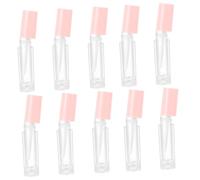 WEKADRIN 10pcs Refillable Lip Color Containers Portable Transparent Lip Gloss Vials Cosmetic Balm Bottles for DIY Samples Travel and Daily Use