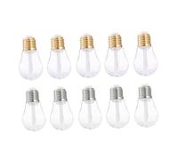 WEKADRIN 10pcs Refillable Lip Gloss Tubes with Wand Stylish Bulb Shape Lip Color Containers for DIY Balm Lightweight Abs Material Travel-friendly Cosmetic Bottles