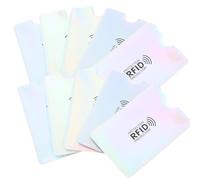 WEKADRIN 10pcs RFID Card Sleeves Protective Card Protector Sleeves with Aluminum Foil Pet Material Slim Lightweight Design Prevent Demagnetization Assorted Colors Suitable for Travel