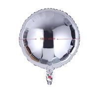 WEKADRIN 10pcs Round Silver Foil Balloons Birthday Party Decorations Reusable Helium Balloons for Valentines Day Wedding Engagement Anniversary